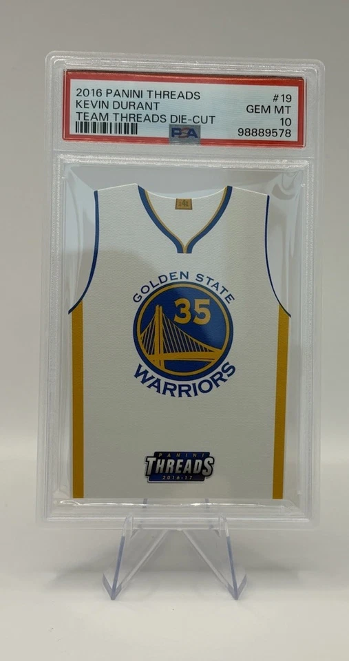 2016-17 Panini Threads Team Threads Die-Cuts Kevin Durant #19 PSA 10 GEM MINT - Image 1 of 2