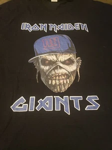 New York Giants iron maiden skull T-shirt XL - Picture 1 of 6