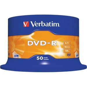 Verbatim DVD-R Matt Silver 16x 4.7GB - Pack Of 50 43548 - Picture 1 of 2