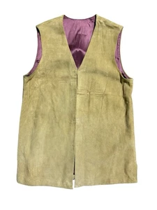 Levis Vintage Clothing LVC Italy Brown Suede Vest Reproduction L - Picture 1 of 9