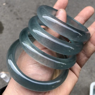 Certified Natural Quartzite jade blue bracelet Regular version Flat bar - Image 1 of 4