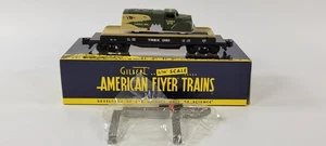 S-Gauge American Flyer 2219190 T-Rex Oil unloading Ramp & Flat Car w/Truck - NIB - Picture 1 of 12
