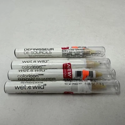 Wet n Wild ColorIcon Brow Shaper Pencil #631 A Clear Conscience Lot x 4 - Image 1 of 4