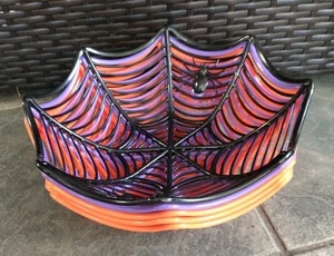 Halloween Spinnennetz Schalen Süßigkeiten Korb 11" Kunststoff Tischkleidung 5er Set - Bild 1 von 19