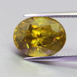 5.56Carats Greenish Yellow Natural Unheated Sphene/Titanite Loose Gem From India - Picture 1 of 1