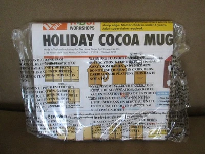 Taza de cacao Home Depot Holiday taller para niños kit hágalo usted mismo sellado Foto 1 de 3