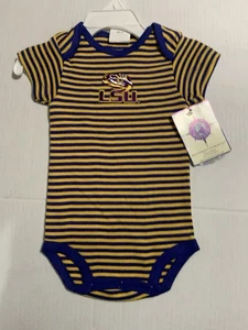 LSU Tigers NCAA Louisiana State University Purple Infant One Piece Outfit 0/3M - Picture 1 of 5