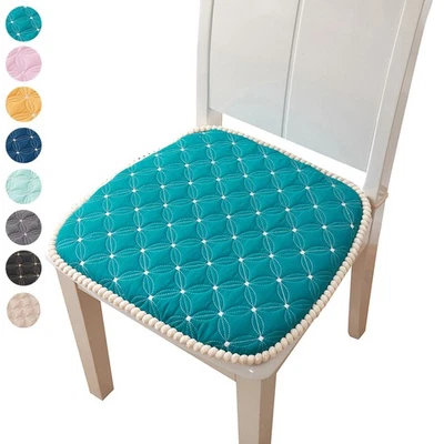 Geometric Dining Chair Seat Pad Cushion with Ties Indoor Outdoor Home Decor - Image 1 of 4