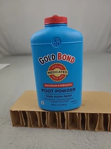 1x Gold Bond polvere per piedi medicata massima resistenza con talco 10 oz fuori produzione - Foto 1 di 5