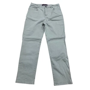 Pantalones de mezclilla para mujer Gloria Vanderbilt beige tostado pierna recta mezcla de algodón elásticos 12 - Imagen 1 de 8