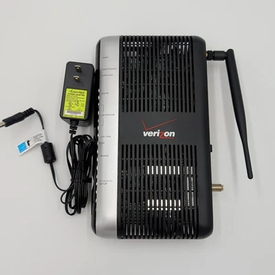 Verizon FIOS Router Actiontec MI424WR Rev E w/ Power Cord - Image 1 of 4