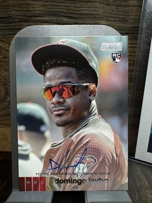 RC On Card AUTO 2020 Stadium Club Chrome Domingo Leyba Autographs #UADL Auto - Image 1 of 2