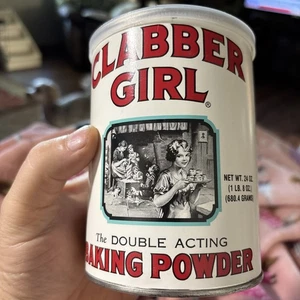 VINTAGE CLABBER GIRL Double Acting Baking Powder 24 OZ USA MADE - Picture 1 of 11