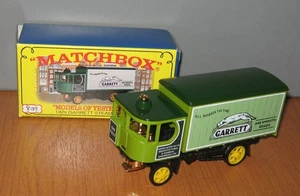 Matchbox Yesteryear Y37 Garrett Steam Wagon 6th Euro MICA Green Roof Code 2 - Picture 1 of 11