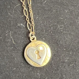 Rachel Abroms Mad Coin Anhänger mit Swarovski Kristall Halskette vergoldet - Bild 1 von 10