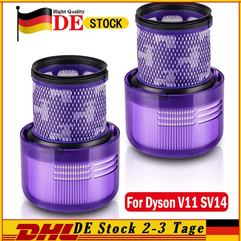 MARKENLOS 2x Hepa Filter für Dyson V15 Detect V11 Absolute Extra Pro Akku Staubsauger SV14