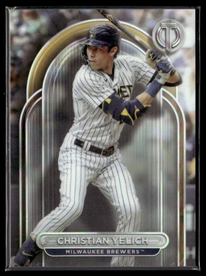 2024 Topps Tribute Baseball Christian Yelich Milwaukee Brewers #24 - Image 1 of 2