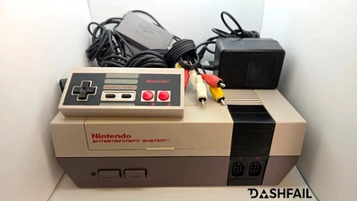 Nintendo Entertainment System Console NES w/ Controller, Cables, Cleaned, Works! - Image 1 of 4