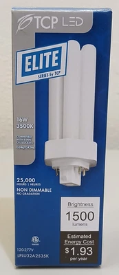 TCP 16W LED ELITE SERIES G24q/GX24q 4100K LAMP LPLU32A2541K - Image 1 of 4