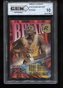Kobe Bryant Rookie 1996-97 Z-Force #142 RC Card Los Angeles Lakers GEM MINT 10 - Picture 1 of 2