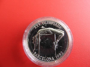 *Olympia Barcelona 1992 * High Jumping * 10 pesos 1992 Silber 28g. 925(KOF.5) - Bild 1 von 2
