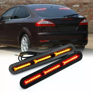 Car Auto Rear Window LED Light Bar Brake Flowing Turn Signal Tail Lamp Strip 12V - Picture 1 of 8