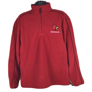 University of Louisville Cardinals Heisman By Reebok Fleece Pullover Jacket Lg - Picture 1 of 8