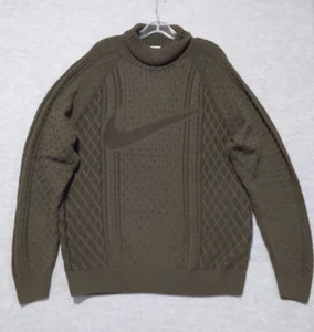 Suéter Nike Life Cable Tejido Para Hombre Cuello Alto Carga Caqui Talla Grande FB7770 325 - Imagen 1 de 8
