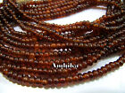 Natural Hessonite Garnet 4-5mm Size Beads Smooth Rondelle Shape Strand 8 Inches