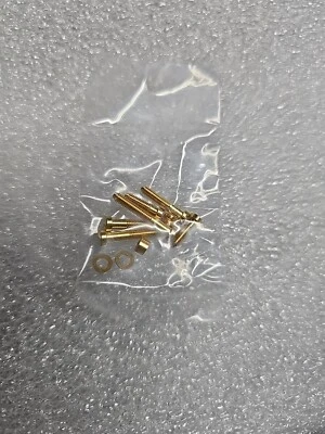 10 Piece Gold Plated Brass Turntable Cartridge  Mounting Hardware Screw Set - Image 1 of 2