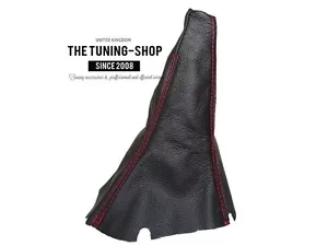 For Subaru Impreza WRX 2001-05 5 Speed Gear Boot Black Leather Red Stitch - Picture 1 of 1