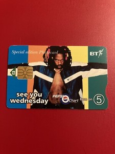 BUSTA RHYMES #3 BT £3 SPECIAL EDITION Phone Card UK 1998 NEW Pepsi Chart on 5