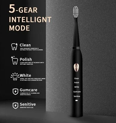 Cepillo de dientes eléctrico - adulto. Impermeable IPX7 Color: Negro Foto 1 de 4