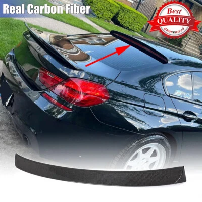 Real Carbon Rear Roof Spoiler Lip Wing for BMW F06 M6 650i Gran Coupe 2012-2019 - Image 1 of 4