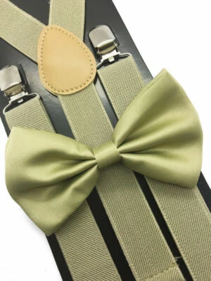Adult Suspender + Bow-Tie Wedding Matching Set for Adults Men Women (USA Seller) - Image 1 of 4
