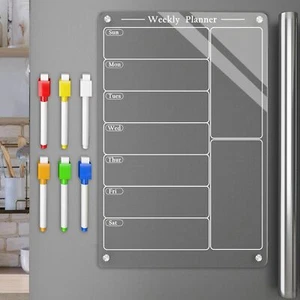9x13 Inch Magnetic Dry Erase Meal Planner for Refrigerator Weekly Menu Board - Picture 1 of 6