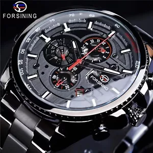 Große selbstaufziehende Sportuhr. Tag Monat Datum wasserdichte Herrenuhr tolles Geschenk - Bild 1 von 12