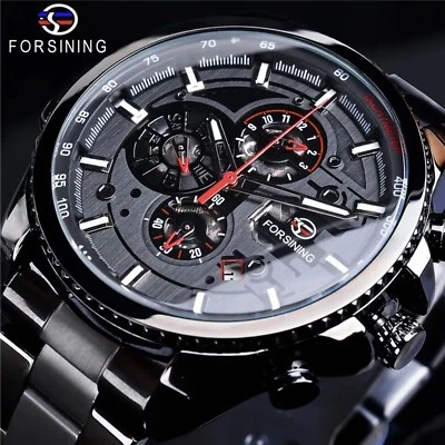 Big Self Winding Sport Watch. Day Month Date Waterproof Mens Watch Great Gift - Image 1 of 4
