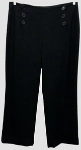 Josephine Chaus Women Size 16 Sailor Style Dress Pants Black Stretchy Twill - Picture 1 of 6