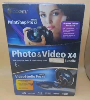 Photo and Video Pro X4 Ultimate OLD VERSION Paintshop Pro X4 Videostudio Pro X4 - Image 1 of 2