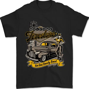 Hot Rod Beauty Beast Las Vegas Mens T-Shirt 100% Cotton - Picture 1 of 2