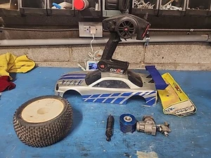 Rc Car Parts Skyline body DX2E Spektrum Metal Engine Parts Tire Wing - Picture 1 of 10
