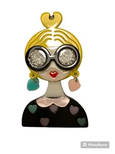 KOSTENLOSER VERSAND! NEU! Harz Chic Boho Kunst Bibliothekar Mütze Pin Brosche Geschenk - Bild 1 von 6
