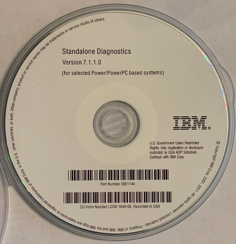 CD de diagnóstico independiente IBM pSeries y RS/6000 Foto 1 de 3