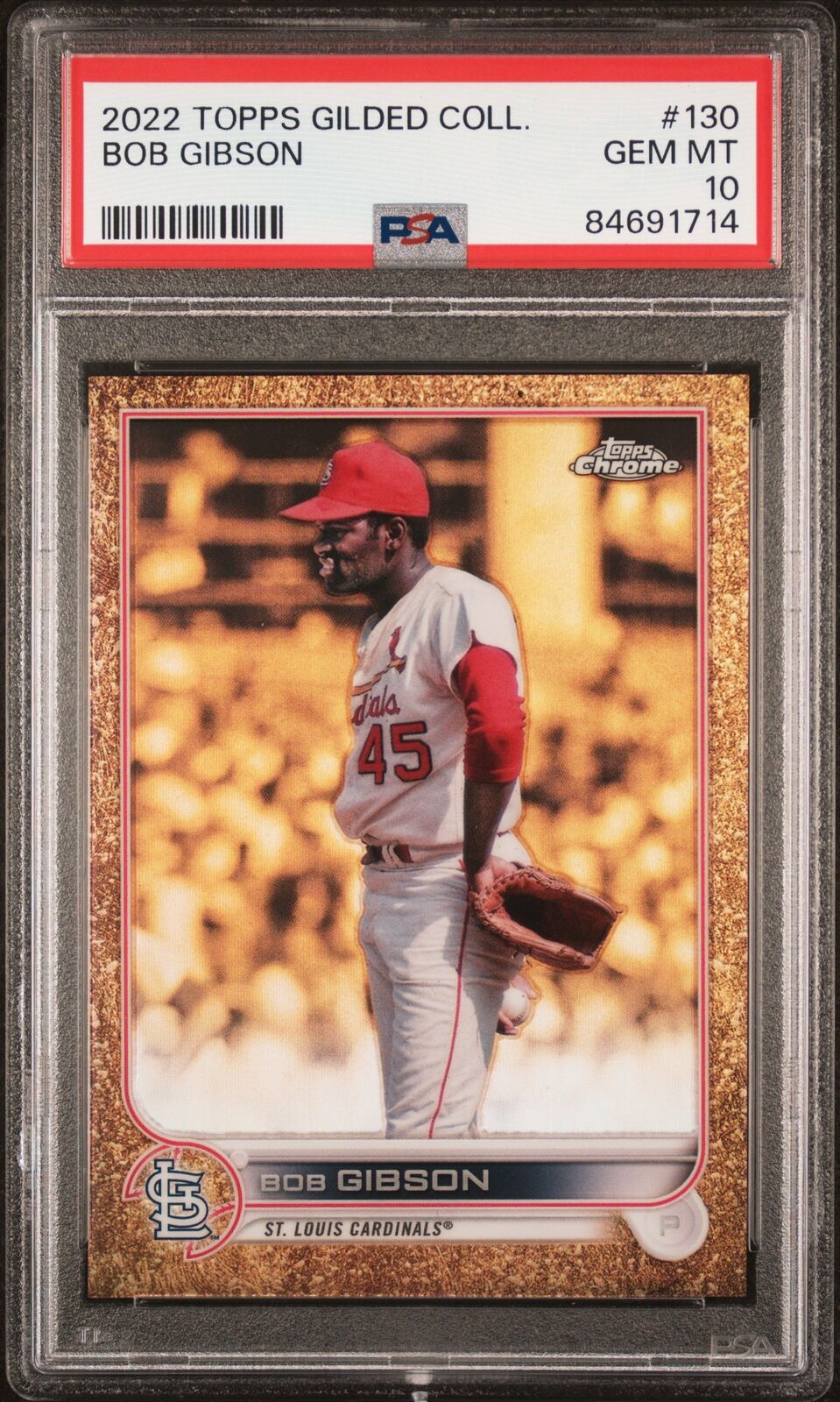 2022 Topps Gilded Collection Bob Gibson #130 /99 PSA 10