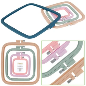 4/5Pcs Square Embroidery Hoops with 16 Needles Assorted Color Embroidery xifxT - Picture 1 of 22