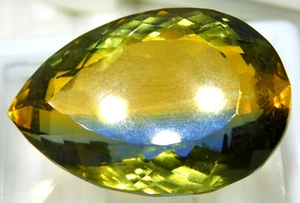 60Ct+ Flawless Bi-Color Ametrine Pear Cut IF RARE Certified STUNNING Gemstone - Imagen 1 de 5