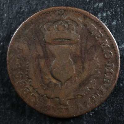 1 bawbee (6 pence) 1677 Scotland KM#115 Copper King Charles II Écosse - Image 1 of 2