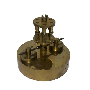 Antique Anniversary Clock Disc Pendulum Part Torsion Clock 400 Day #3 - Picture 1 of 8