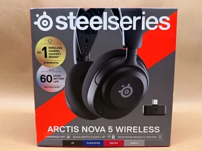 SteelSeries Arctis Nova 5 Wireless - Black Gaming Headset PC, PS4, PS5 Switch - Image 1 of 4